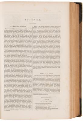 Lot #6129 Edgar Allan Poe: First/Early Appearances of 'A Tale of the Ragged Mountains,' 'Marginalia,' 'Annabel Lee,' and Others - Image 2