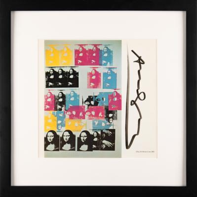 Lot #6039 Andy Warhol Signed Book Page of ‘Colored Mona Lisa' - Image 2