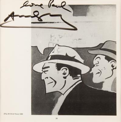 Lot #6040 Andy Warhol Signed Book Page of 'Dick