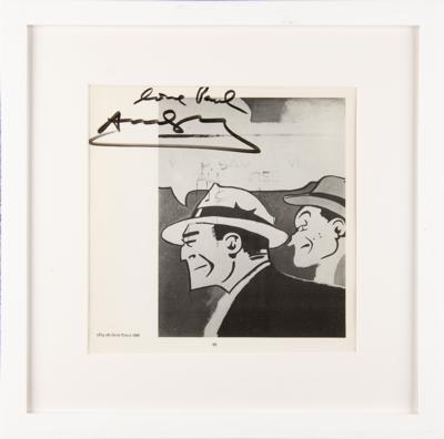 Lot #6040 Andy Warhol Signed Book Page of 'Dick Tracy and Sam Ketchum' - Image 2