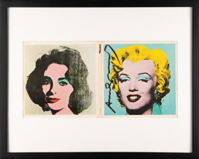 Lot #6042 Andy Warhol Signed '1971 Tate Gallery' Dust Jacket - Rare Marilyn Monroe and Elizabeth Taylor Signed Imagery - Image 2