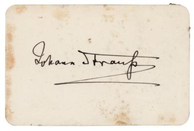 Lot #6241 Johann Strauss Signature