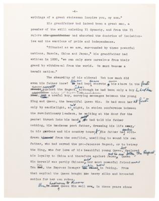 Lot #6074 Pearl S. Buck Hand-Corrected and Signed Typed Draft for The Living Reed - Image 7