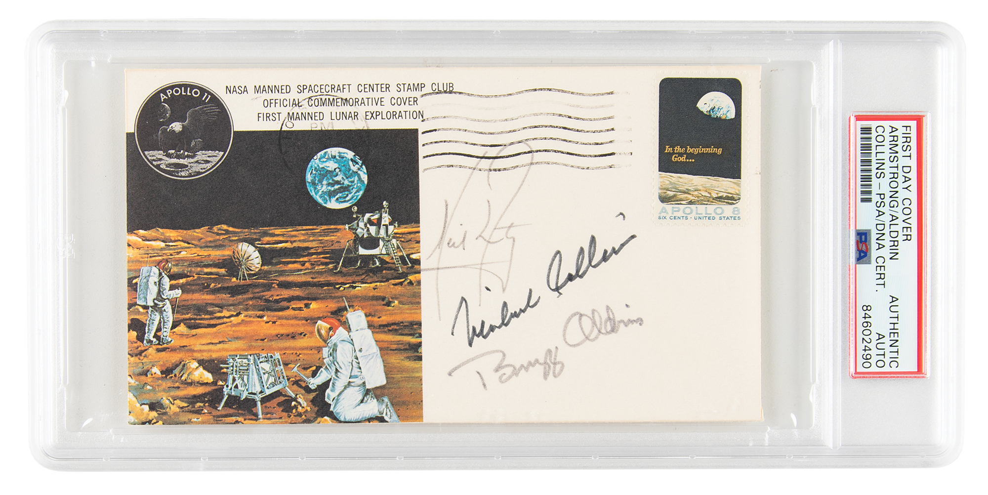 Lot #7530 Apollo 11 Crew-Signed 'Type 1' Insurance Cover