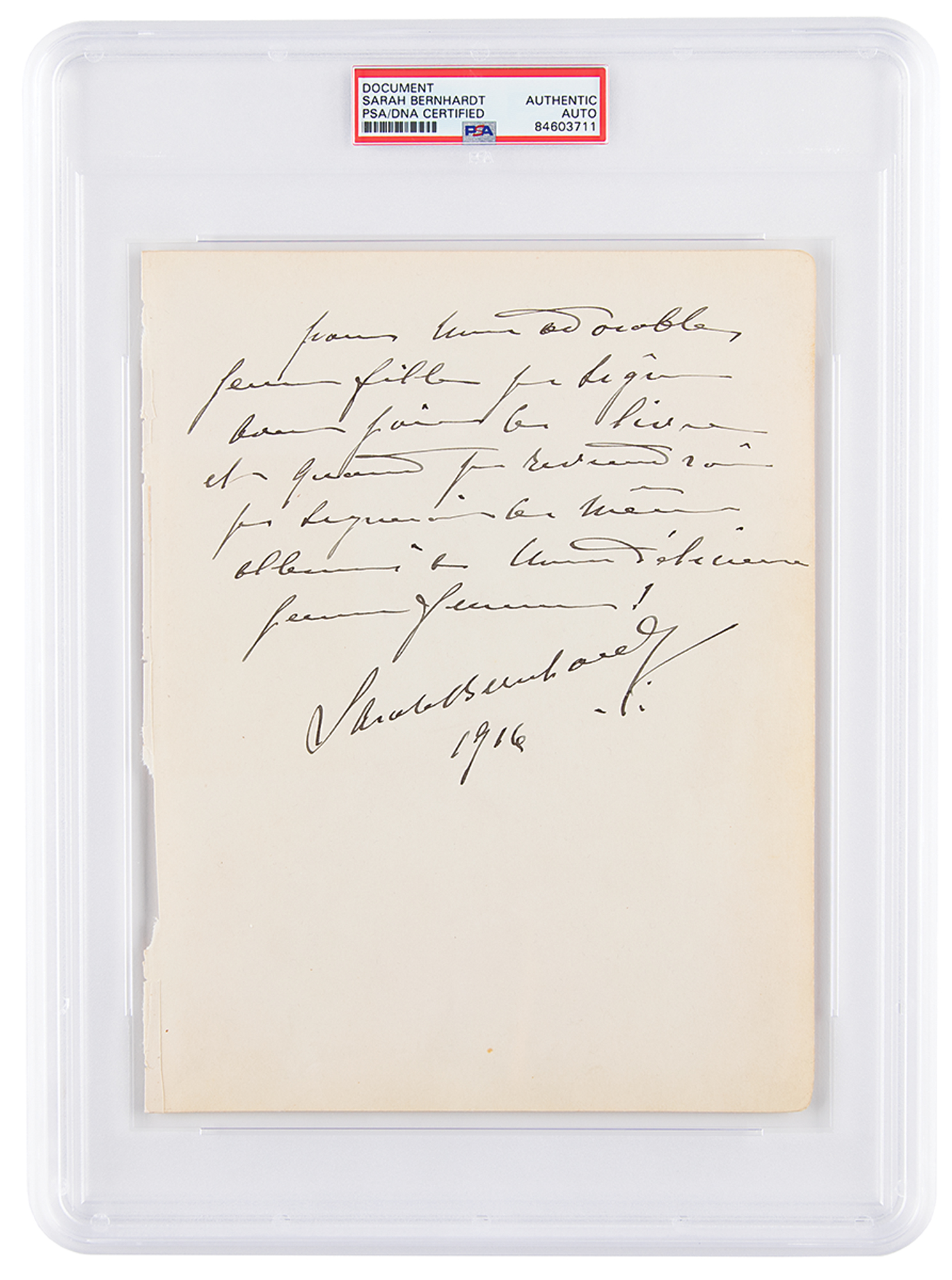 Lot #7392 Sarah Bernhardt Signature