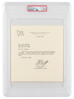 Lot #7157 Colin Powell Typed Letter Signed