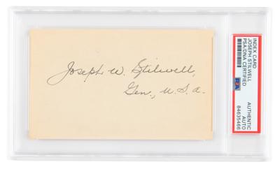 Lot #7161 Joseph Stilwell Signature