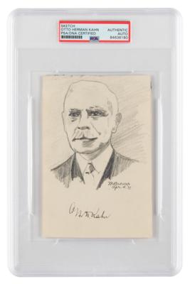 Lot #7101 Otto Kahn Signed Sketch