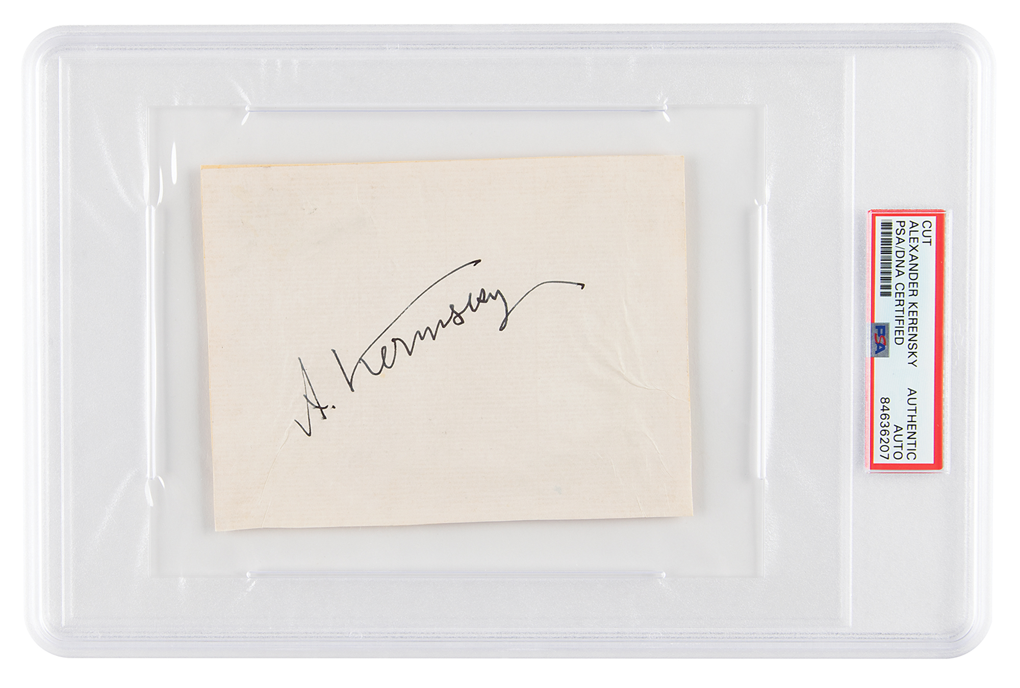 Lot #7105 Alexander Kerensky Signature