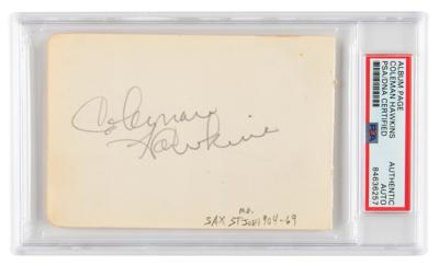 Lot #7296 Coleman Hawkins Signature - Image 1