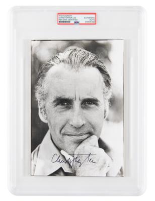 Lot #7416 Christopher Lee Signed Photograph