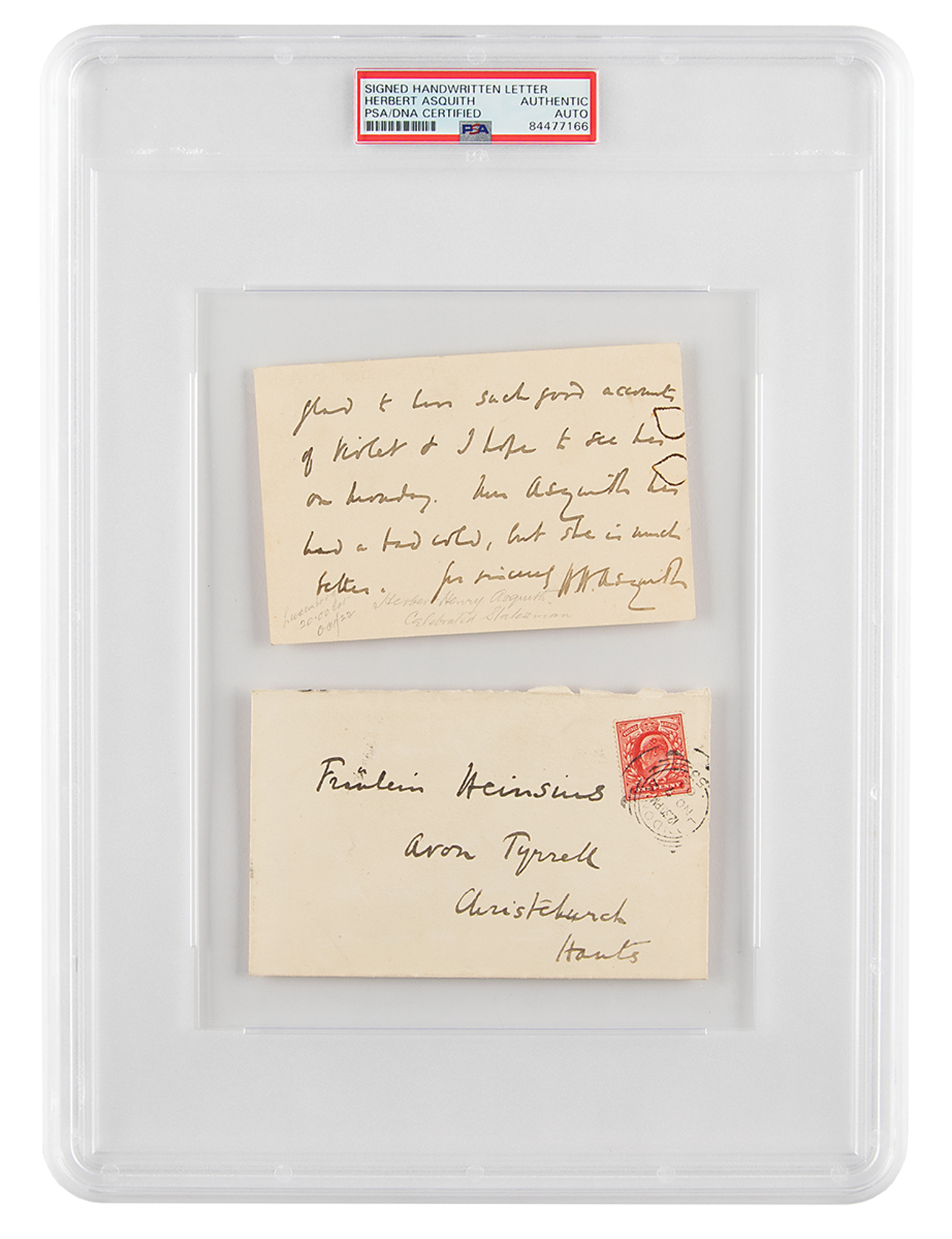 Lot #7083 Herbert Asquith Autograph Letter Signed