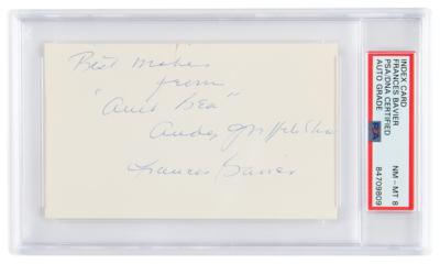 Lot #7390 Andy Griffith Show: Frances Bavier Signature - PSA NM-MT 8