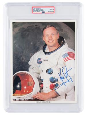 Lot #7168 Neil Armstrong Signed Photograph - PSA MINT 9