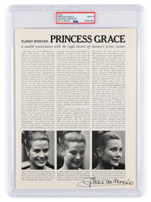 Lot #7122 Princess Grace of Monaco Signed Magazine Page - PSA MINT 9 - Image 1