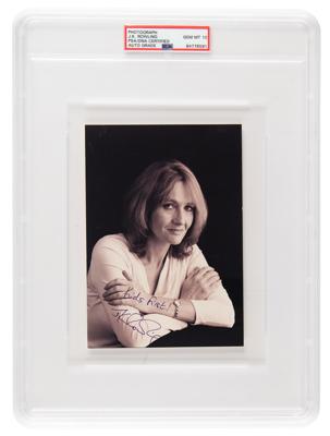 Lot #7225 J. K. Rowling Signed Photograph - PSA GEM MT 10
