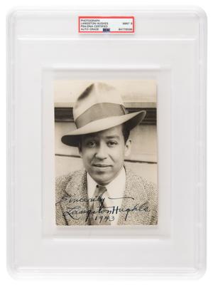Lot #7220 Langston Hughes Signed Photograph - PSA MINT 9