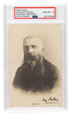 Lot #7176 Auguste Rodin Signed Photograph - PSA GEM MT 10