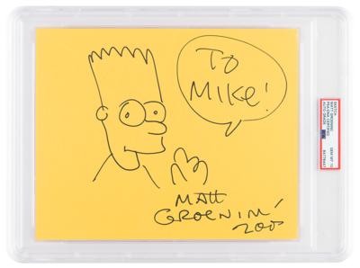 Lot #7195 Matt Groening Original Sketch of Bart Simpson - PSA GEM MT 10