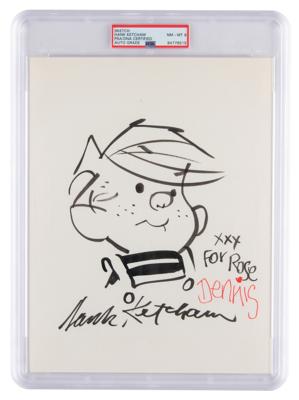 Lot #7202 Hank Ketcham Original Sketch of Dennis the Menace - PSA NM-MT 8