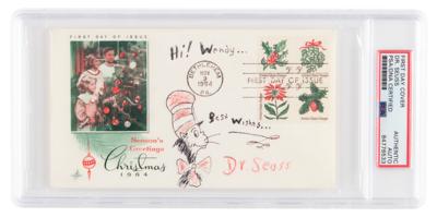 Lot #7226 Dr. Seuss Signed Sketch of the Cat in the Hat - Image 1