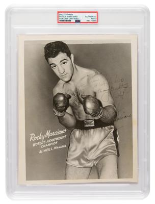 Lot #7448 Rocky Marciano Signed Photograph