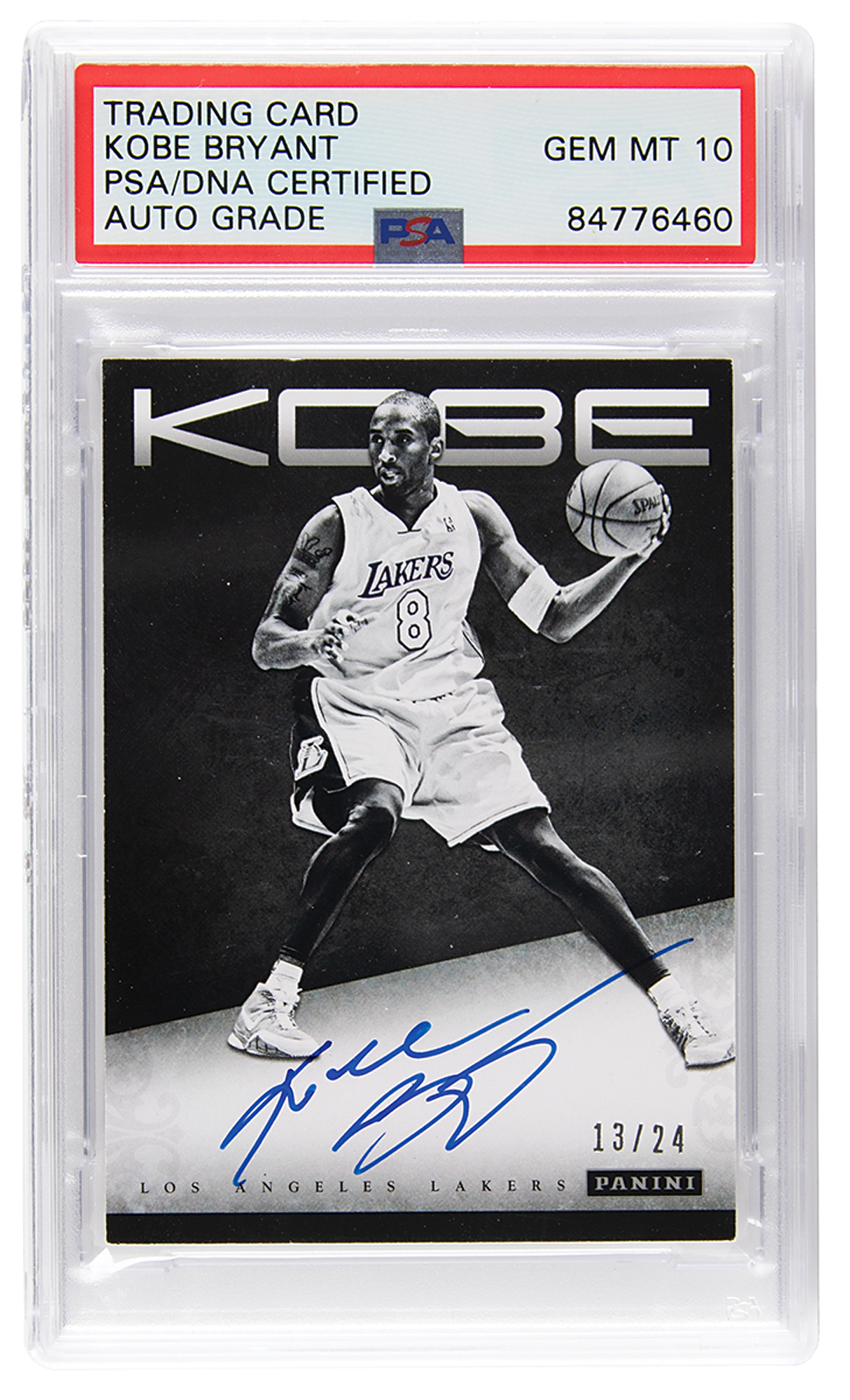 Kobe Bryant Signed Basketball Card - PSA GEM MT 10 | Sold for $1,553 |