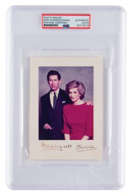 Lot #7066 Princess Diana and King Charles III Signed Photograph (1988)