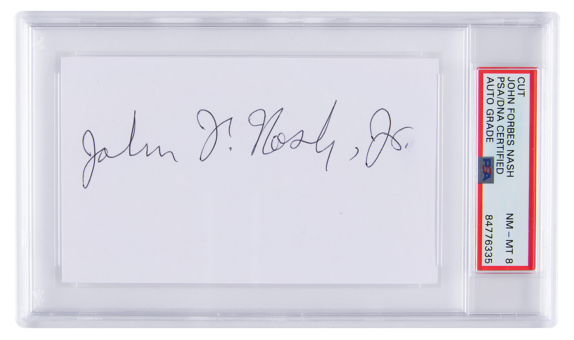 Lot #7116 John Nash Signature - PSA NM-MT 8