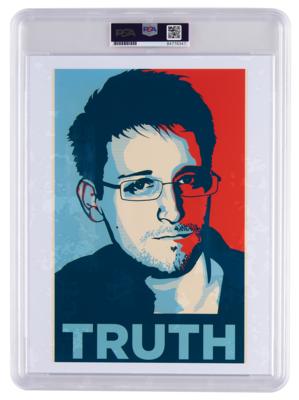 Lot #7070 Edward Snowden Signed Photograph - PSA NM-MT 8 - Image 2