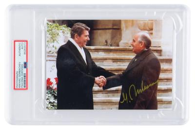 Lot #7096 Mikhail Gorbachev Signed Photograph