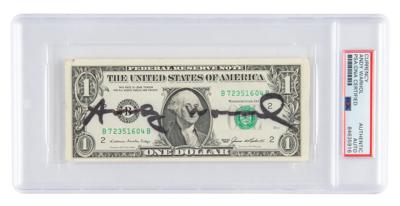 Lot #7177 Andy Warhol Signed One Dollar Bill - Image 1