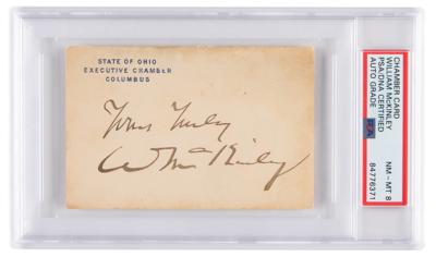 Lot #7054 William McKinley Signature - PSA NM-MT 8 - Image 1