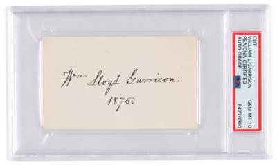 Lot #7092 William Lloyd Garrison Signature - PSA GEM MT 10