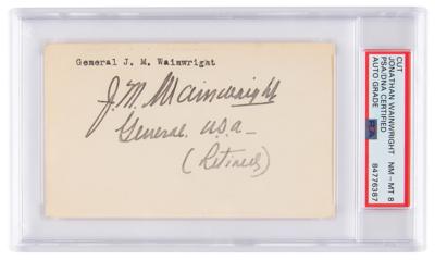 Lot #7162 Jonathan M. Wainwright Signature - PSA NM-MT 8 - Image 1