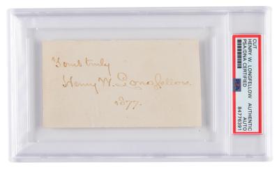 Lot #7245 Henry Wadsworth Longfellow Signature