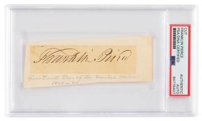 Lot #7058 Franklin Pierce Signature - Image 1