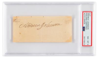Lot #7051 Andrew Johnson Signature - PSA NM-MT 8 - Image 1