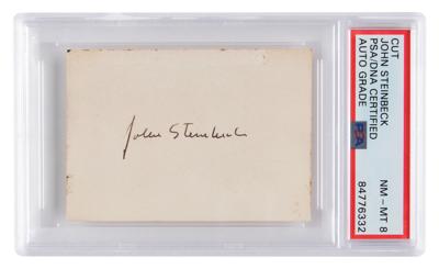 Lot #7251 John Steinbeck Signature - PSA NM-MT 8