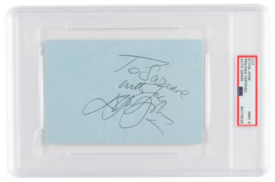 Lot #7336 Elton John Signature - PSA MINT 9