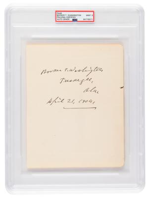 Lot #7137 Booker T. Washington Signature - PSA MINT 9 - Image 1