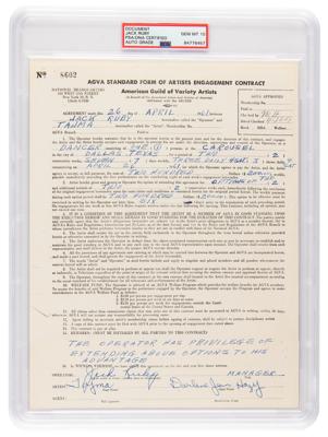 Lot #7129 Jack Ruby Document Signed - PSA GEM MT 10