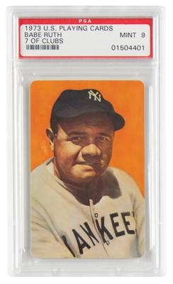 Lot #7513 1973 U.S. Playing Cards Babe Ruth - PSA MINT 9