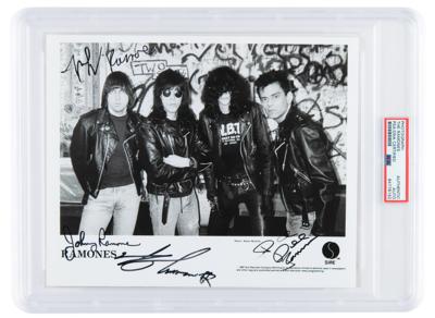 Lot #7353 Ramones Signed Photograph