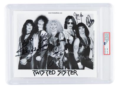 Lot #7365 Twisted Sister Signed Photograph - PSA NM-MT 8