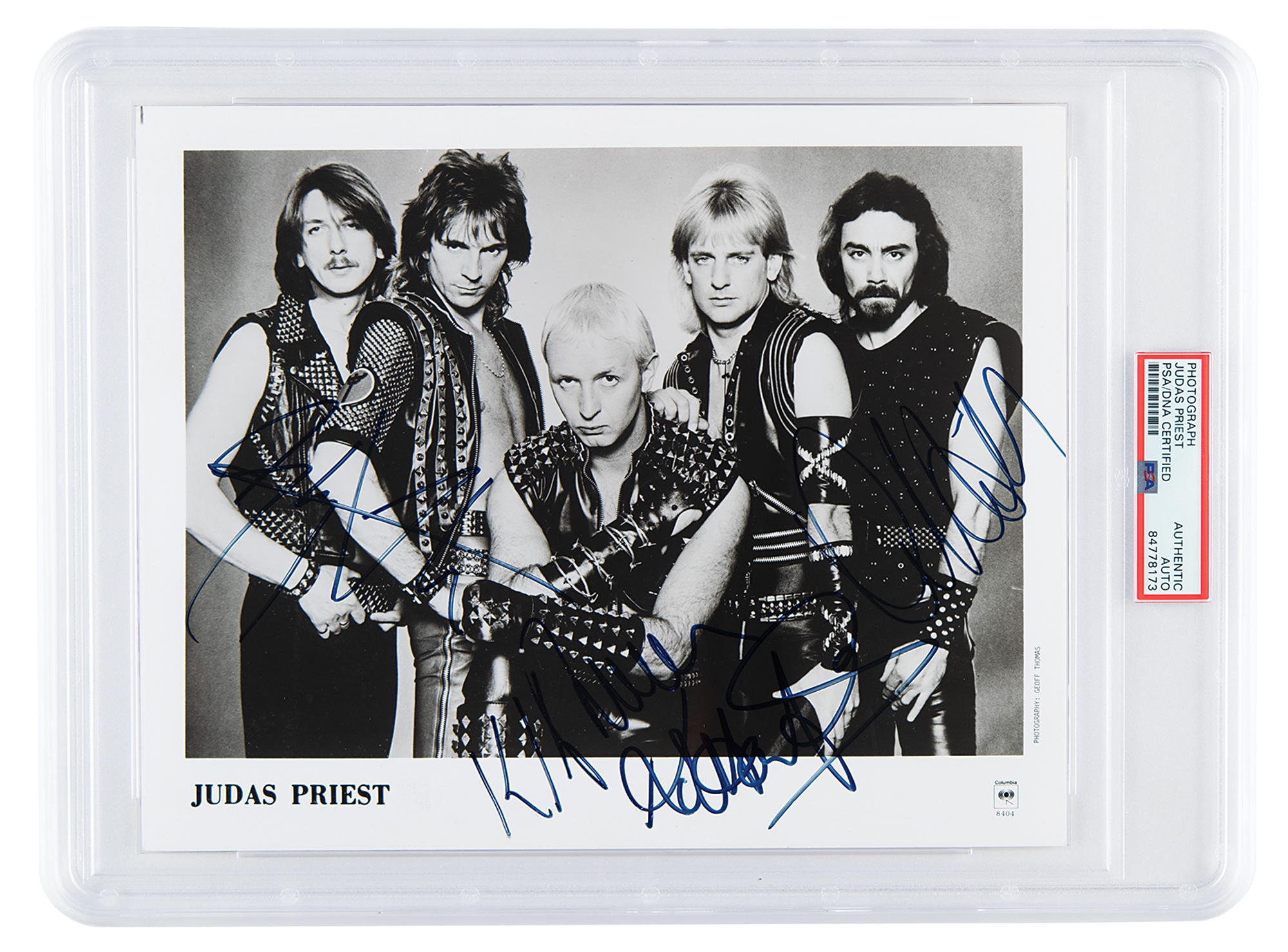 Lot #7338 Judas Priest Signed Photograph