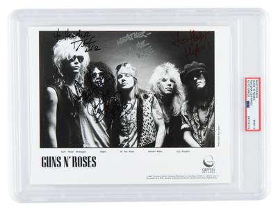 Lot #7328 Guns N’ Roses Signed Photograph - PSA MINT 9 - Image 1