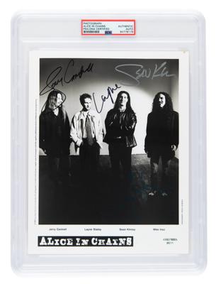 Lot #7306 Alice in Chains Signed Photograph