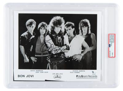 Lot #7312 Jon Bon Jovi Signed Photograph - PSA MINT 9