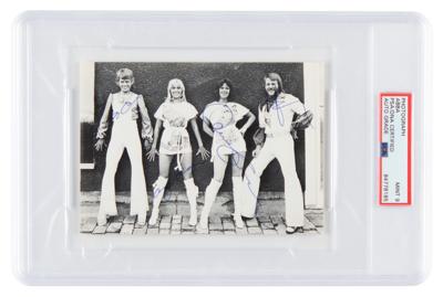 Lot #7370 ABBA Signed Photograph - PSA MINT 9